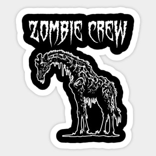 Zombie Crew Giraffe Sticker
